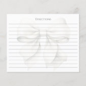 Carte de recette de Fête des mariées blanche perso (Dos)