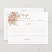 Carte de recette de Fête des mariées Boho (Devant / Derrière)