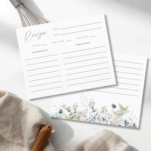 Carte de recette de Fête des mariées botanique d'h