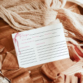 Carte de recette de Fête des mariées Bow rose