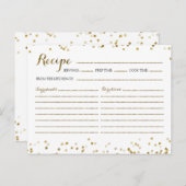 Carte de recette de Fête des mariées Confetti Part (Devant / Derrière)