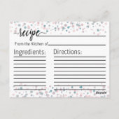 Carte de recette de Fête des mariées Confetti rose (Dos)