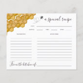 Carte de recette de Fête des mariées d'abeille Hon (Devant)