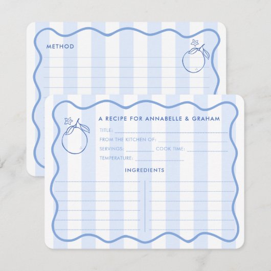 Carte de recette de Fête des mariées d'agrumes à l (Devant / Derrière)