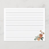 Carte de recette de Fête des mariées d'aquarelle d (Dos)