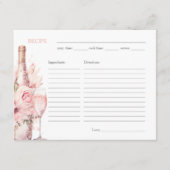 Carte de recette de Fête des mariées d'aquarelle r (Devant)