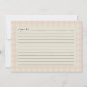 Carte de recette de Fête des mariées de Buffalo Pl (Devant)