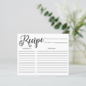 Carte de recette de Fête des mariées de calligraph (Debout devant)