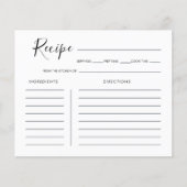 Carte de recette de Fête des mariées de calligraph (Devant)