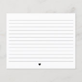 Carte de recette de Fête des mariées de calligraph (Dos)