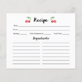 Carte de recette de Fête des mariées de cerises Re (Devant)