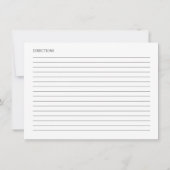 Carte de recette de Fête des mariées de cou noire (Dos)