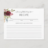 Carte de recette de Fête des mariées de couleur ro (Devant)