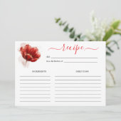 Carte de recette de Fête des mariées de couleur ro (Debout devant)