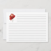 Carte de recette de Fête des mariées de couleur ro (Dos)