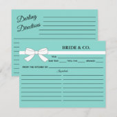 Carte de recette de Fête des mariées de cuisine Ti (Devant / Derrière)