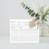 Carte de recette de Fête des mariées de feuillage  (Debout devant)