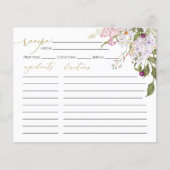 Carte de recette de Fête des mariées de Fleur sauv (Devant)