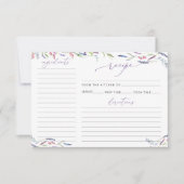 Carte de recette de Fête des mariées de fleurs de (Devant)