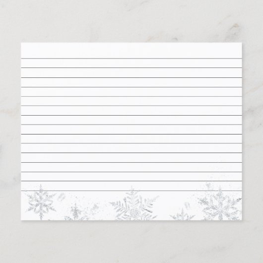 Carte de recette de Fête des mariées de flocon de  (Dos)