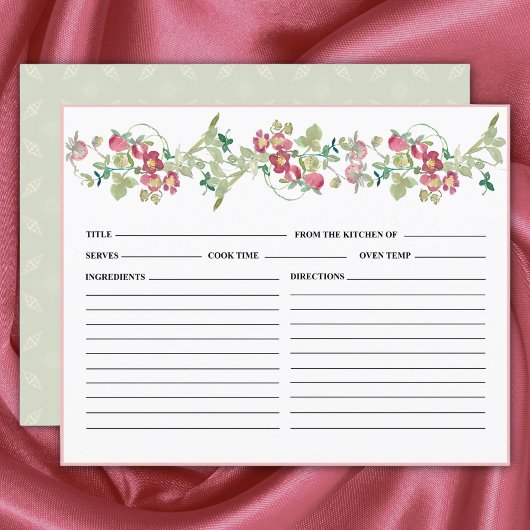 Carte de recette de Fête des mariées de fraises