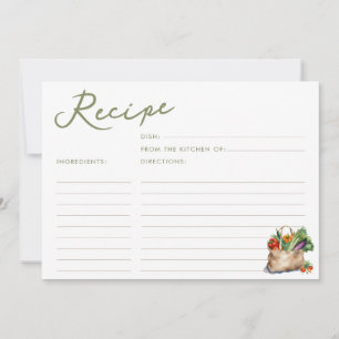 Carte de recette de Fête des mariées de marché de