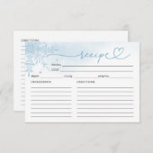 Carte de recette de Fête des mariées de neige en h (Devant / Derrière)