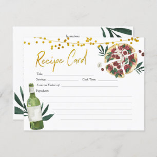 Carte de recette de Fête des mariées de paire parf