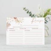 Carte de recette de Fête des mariées de Palm Pampa (Debout devant)