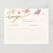 Carte de recette de Fête des mariées de papillons (Devant)