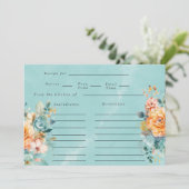 Carte de recette de Fête des mariées de pivoine or (Debout devant)