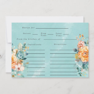 Carte de recette de Fête des mariées de pivoine or