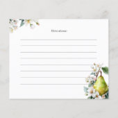 Carte de recette de Fête des mariées de poire parf (Dos)