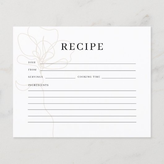 Carte de recette de Fête des mariées de Rose illus (Devant)