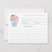 Carte de recette de Fête des mariées de roses chin (Devant)