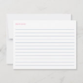 Carte de recette de Fête des mariées de roses chin (Dos)