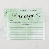 Carte de recette de Fête des mariées de script d'a (Devant / Derrière)