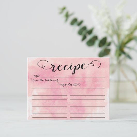 Carte de recette de Fête des mariées de script d'a (Debout devant)