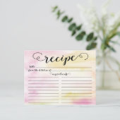 Carte de recette de Fête des mariées de script d'a (Debout devant)