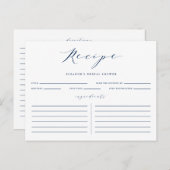 Carte de recette de Fête des mariées de script min (Devant / Derrière)