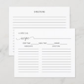 Carte de recette de Fête des mariées de script min (Devant / Derrière)