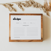 Carte de recette de Fête des mariées de script rét