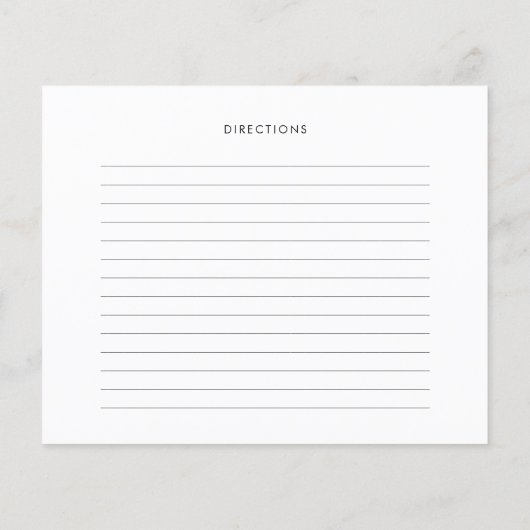 Carte de recette de Fête des mariées de script rét (Dos)