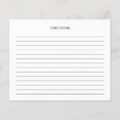 Carte de recette de Fête des mariées de script sim (Dos)