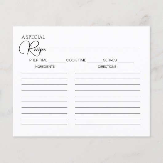 Carte de recette de Fête des mariées de script sim (Devant)