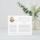 Carte de recette de Fête des mariées de thé à la t (Debout devant)