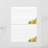 Carte de recette de Fête des mariées de tournesol  (Dos)