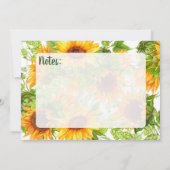 Carte de recette de Fête des mariées de tournesol (Dos)