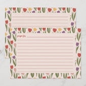 Carte de recette de Fête des mariées de tulipes (Devant / Derrière)