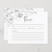 Carte de recette de Fête des mariées d'illustratio (Devant / Derrière)